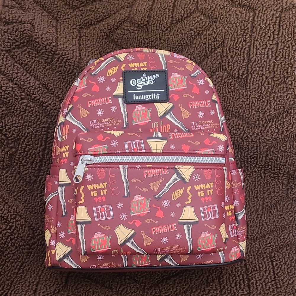 NWT Loungefly A Christmas Story Red Backpack